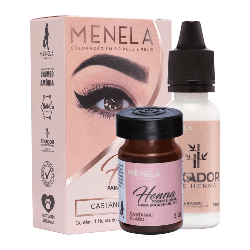 Kit Henna Castanho Claro Menela