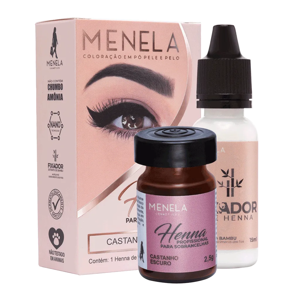 Kit Henna Castanho Escuro Menela